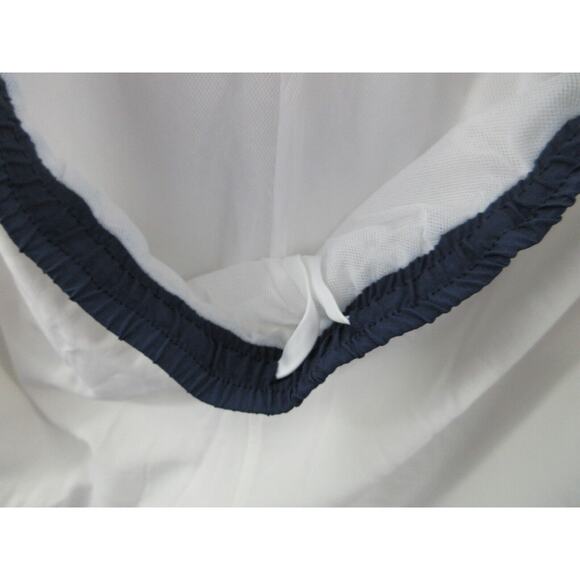 NWT Sergio Tacchini TCP Shorts Mens Size 4XL Mesh Lined WHITE NAVY BLUE Shorts - Picture 12 of 13